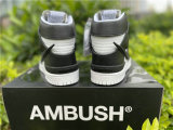 Authentic AMBUSH x Nike Dunk High Black-White Noir GS