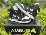 Authentic AMBUSH x Nike Dunk High Black-White Noir