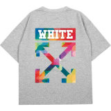 OFF-WHITE short round collar T-shirt S-XXL (76)