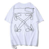 OFF-WHITE short round collar T-shirt M-XXL (91)