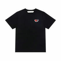 OFF-WHITE short round collar T-shirt S-XL (48)