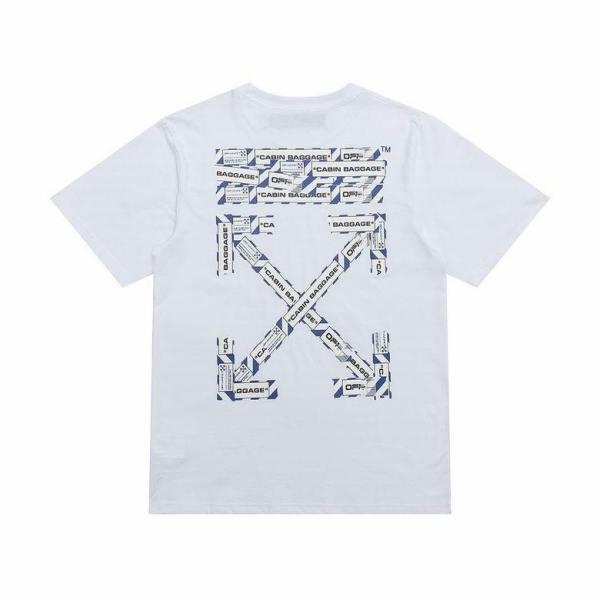 OFF-WHITE short round collar T-shirt S-XL (44)