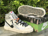 Authentic READYMADE x Nike Blazer Mid White/Vast Grey-Volt-Total Orange GS
