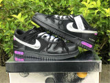 Authentic Off-White x Nike Dunk Low “50 of 50” Black/Silver (women)