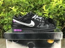 Authentic Off-White x Nike Dunk Low “50 of 50” Black/Silver