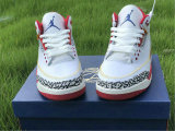 Authentic Air Jordan 3 White/Rouge/Blue