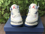 Authentic Air Jordan 3 Retro White/Blue
