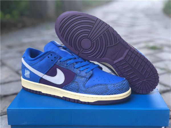 Authentic Undefeated x Nike Dunk Low Royal/Purple-White