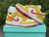 Authentic Nike SB Dunk Low Yellow/White/Pink