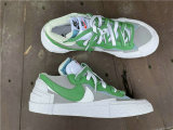 Authentic Sacai x Nike Blazer Low Medium Grey/Classic Green-White
