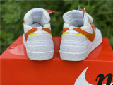 Authentic Sacai x Nike Blazer Low White/Magma Orange-Yellow