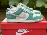 Authentic Kasina x Nike Dunk Low Sail/White-Neptune Green-Industrial Blue