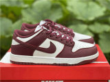 Authentic Nike Dunk Low White/Wine Red