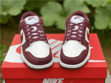Authentic Nike Dunk Low White/Wine Red