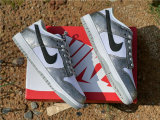 Authentic Nike Dunk Low Silver/White/Black
