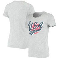 Team USA Women's 2020 Summer Olympics Road to Tokyo Tail Sweep T-Shirt - Heathered Gray