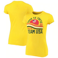 Team USA Women's 2020 Summer Olympics Go For Gold T-Shirt - Gold