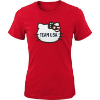 Team USA x Hello Kitty Women's Face Outline T-Shirt – Red