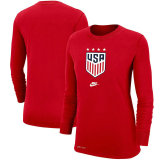 USWNT Nike Women's 4-Star Performance Long Sleeve T-Shirt - Red