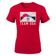 Team USA Women's 2020 Olympics Retro Sun T-Shirt – Red