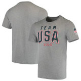Team USA 2020 Olympics Road to Tokyo Tri-Blend Outer Lines T-Shirt - Heathered Gray