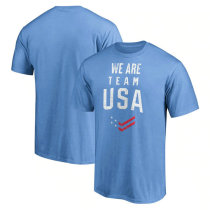 Team USA Fanatics Branded Distressed Stack T-Shirt - Blue