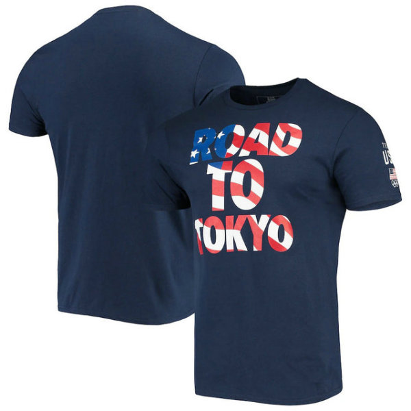 Team USA 2020 Summer Olympics Tokyo Waves T-Shirt - Navy