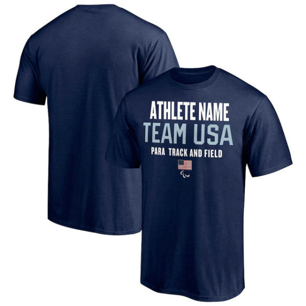 Team USA Paralympic Track & Field Fanatics Branded Athlete Futures Pick-An-Athlete Roster T-Shirt - Navy