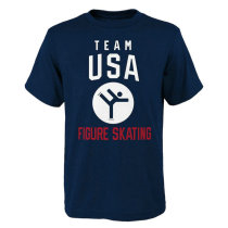 Team USA 2018 Winter Olympics Figure Skating Team Sport Pictogram T-Shirt - Navy