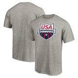 USA Swimming Fanatics Branded Primary Logo Big & Tall T-Shirt - Heathered Gray