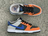 Authentic Nike Dunk Low Black/Grey/Orange/Blue