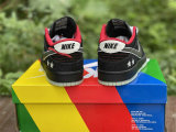Authentic NLPL x Nike Dunk Low Black/White-Bright Crimson