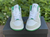 Authentic Air Jordan 1 Mid White/Grey/Green