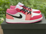 Authentic Air Jordan 1 Low White/Pink/Red