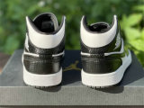 Authentic Air Jordan 1 Mid White/Black