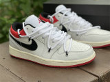 Authentic Air Jordan 1 Low White/Red GS