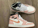Authentic Air Jordan 1 High OG Pink/White/Black Women Shoes