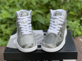Authentic CLOT x Nike Dunk High Metallic Silver