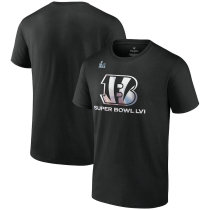 Cincinnati Bengals Fanatics Branded Super Bowl LVI Bound Big & Tall Shimmer T-Shirt-Black