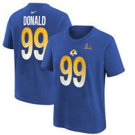 Aaron Donald Los Angeles Rams Nike Youth Super Bowl LVI Bound T-Shirt - Royal