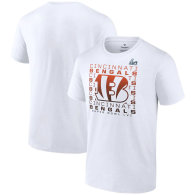 Cincinnati Bengals Fanatics Branded Super Bowl LVI Bound Color Fade Repeat T-Shirt-White