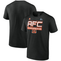 Cincinnati Bengals Fanatics Branded 2021 AFC Champions Big & Tall Iconic Slant T-Shirt-Black