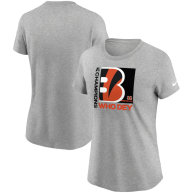 Cincinnati Bengals Nike Women's 2021 AFC Champions Team Slogan T-Shirt - Heathered Gray