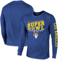Los Angeles Rams Majestic Threads 2-Time Super Bowl Champions Loudmouth Long Sleeve T-Shirt - Royal Blue