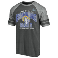 Los Angeles Rams Fanatics Branded Super Bowl LVI Champions Big & Tall Raglan Arch T-Shirt - Charcoal