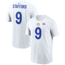 Matthew Stafford Los Angeles Rams Nike Super Bowl LVI Bound Name & Number T-Shirt - White