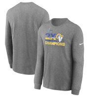 Los Angeles Rams Nike 2-Time Super Bowl Champions Long Sleeve T-Shirt - Heathered Charcoal