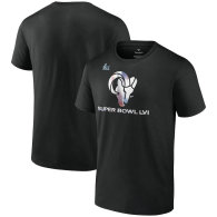 Los Angeles Rams Fanatics Branded Super Bowl LVI Bound Iridescent T-Shirt - Black
