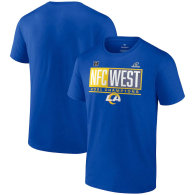 Los Angeles Rams Fanatics Branded 2021 NFC West Division Champions Blocked Favorite T-Shirt - Royal Blue