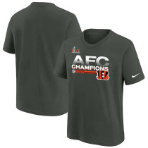 Cincinnati Bengals Nike Youth 2021 AFC Champions Locker Room Trophy Collection T-Shirt-Anthracite